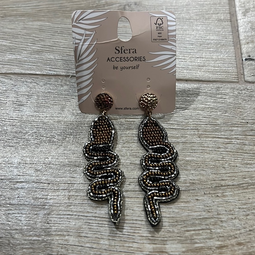 Felt Snake Earrings